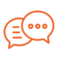 Chat bubbles graphic