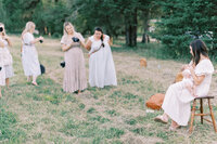 group of photographers using family photography education from The Kindred Path during a styled shoot by adrianne shelton