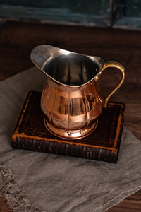 Coppermill Kitchen small pitcher overhead with tin lining
