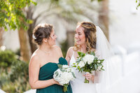 Bride and Maid of Honor Candid Portrait