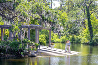 "Engagement photography in Airlie Gardens by Wilmington wedding photographer Jason Blumenthal"