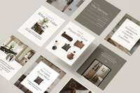 Editable Canva Instagram templates for interior designers to create a cohesive, on-brand, and professional social media presence with ease.