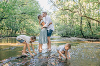 family photographer in madison al by whitney briscoe - family playing in the creek