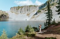 Bride and Groom at Chain Lakes Mount Baker
