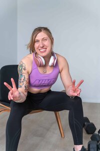 Headshot of female personal trainer taken by Alicia LaPierre Photography