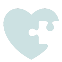 Self Love Icon, heart with puzzle piece within