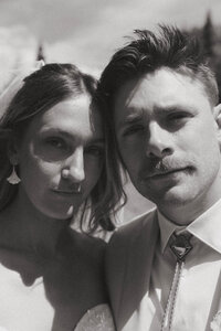 Black and white couples portrait