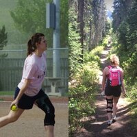 Beth Balog-Ainscough, a patient of Lethbridge Orthotics who uses an ACL brace.