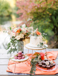 wedding dessert table fall wedding