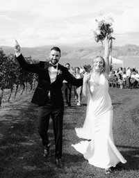 wedding couple ecstatic to become husband and wife