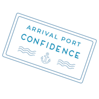 Branding graphic that reads Arrival Port Confidence