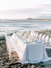 Romantic and airy beach side micro wedding, featured on the Bronte Bride Blog.