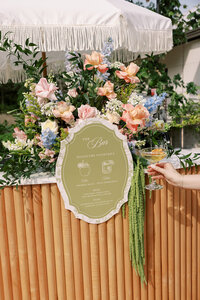 Bright wedding bar details planned by Bianca Nichole and Co