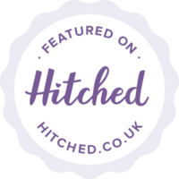 Logo showing I am featured on wedding website Hitched