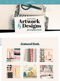 Home page Artwork & Designs Showit website template The Template Emporium