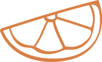 Orange illustration of an orange icon