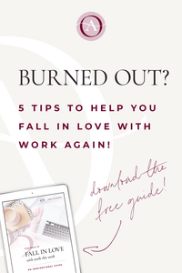 Feeling burned out at work and wondering how to love your job again? Download this free guide that'll have you happy at your job in one week! Learn more about career inspiration, career advice, and how to avoid burnout at work. #career #burnout #wellness #happiness