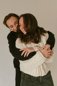 wedding planner hugging each other