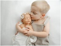 in home newborn session in frisco