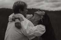 black and white playful couples photos