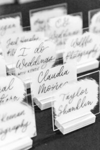 handlettered nametags by Knoxville Wedding Photographer, Amanda May Photos