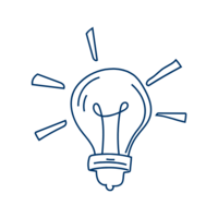 Hand drawn lightbulb icon
