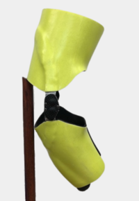 Custom rodeo elbow brace in yellow color.
