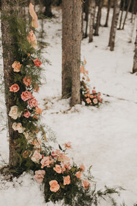 Rebekah Brontë Designs - Rocky Mountain Wedding & Elopement Designer - High-End Wedding Design & Management in Alberta & BC - Barrier Lake Elopement Design, photo by Nora Hanako Photography