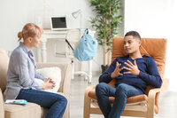Teen discusses with LCSW at The Practice, which offers mental health therapy services in Tempe, Tucson, and Phoenix, AZ.