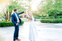 Chicago surprise engagement  session in Cantigny Park sunset session