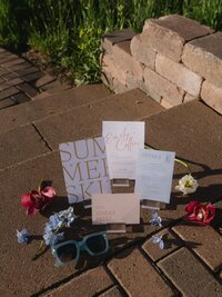 wedding flat lay