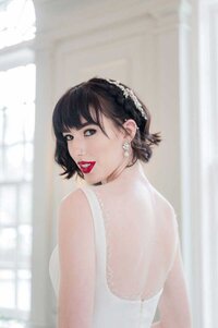timeless scoop back wedding dress fit and flare
