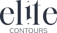 Elite Contours main logo for CoolSculpting in Dallas, set against an outer space background.