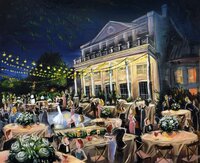 Live Wedding Painting of first dance at outdoor reception held at The Wilcox Wedding Venue - Elsey - Alexandra Madison Weddings