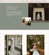Screenshot of a wedding planner's portfolio page on their website by Eugene web designer Bloem Creations.