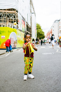 Young boy enjoys his first London Nottinghill Carnival