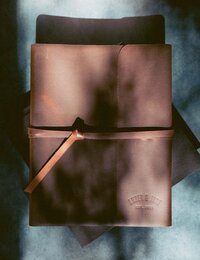 Fine art album included in Houston wedding photography package