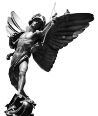statue of an angle, adult man