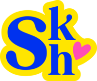 Blue and yellow brandmark design representing Sophie K Hunter brand photography services.