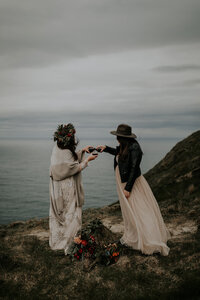 wedding couple portrait after elopement
