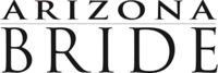 Logo for Arizona Bride featuring a cover photo wheretucson wedding  hair and makeup was done