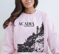 Acadia National Park Sweatshirt- Light Pink Thumbnail