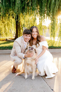 Wedding photo of bridal couple