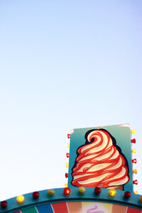 Ice cream sign at a fair
