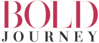 A logo that reads Bold Journey. Bold is written in red letters and is a bigger font size. It sits atop the word "Journey" which is written in black and is a slightly smaller size.