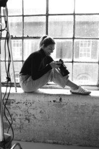 woman taking picture