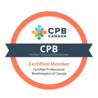 CPB Canada Certified Member of the certified professional bookkeepers of Canada Badge