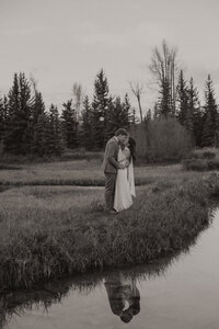 Married couple eloping in Grand Teton National Park