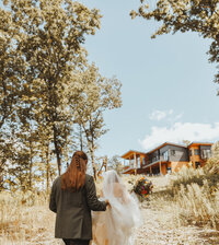 couple looking away