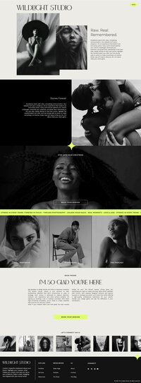 The Eleanor Showit mobile template, featuring a fully responsive design perfect for photographers, offering a seamless user experience on mobile devices with elegant, easy-to-navigate layouts.